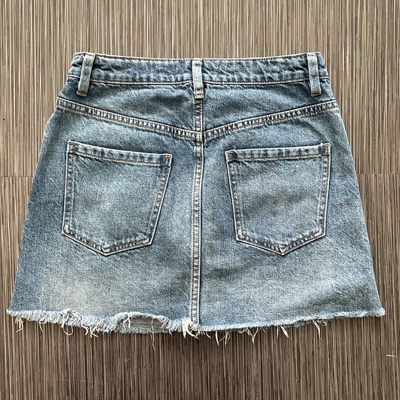 Free People Zip It Up Denim Skirt ✧ Size 26 - Picture 3 of 5